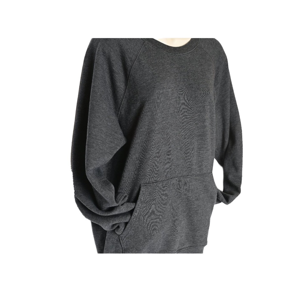 J.CREW Gray Long Sleeve Crew Sweatshirt with Front Pocket Size L - Picture 1 of 12